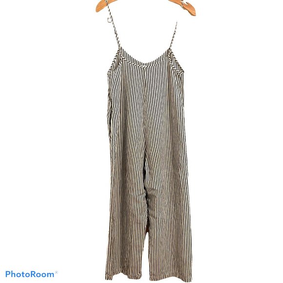 Ali Golden Linen wide leg jumpsuit overalls - Picture 5 of 13